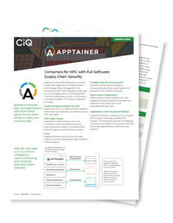 Apptainer Solution Brief Cover